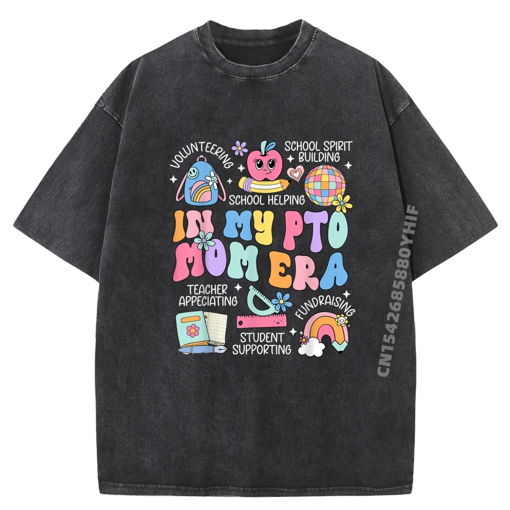 

Забавные майки In My PTO Mom Era Groovy для родителей и учителей, бесплатная доставка, одежда, стираная футболка для мужчин
