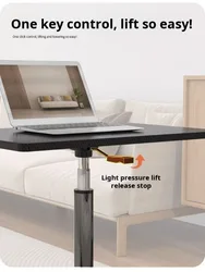 Head side movable lifting small table standing desk with pulley laptop table hydraulic sofa bed desk