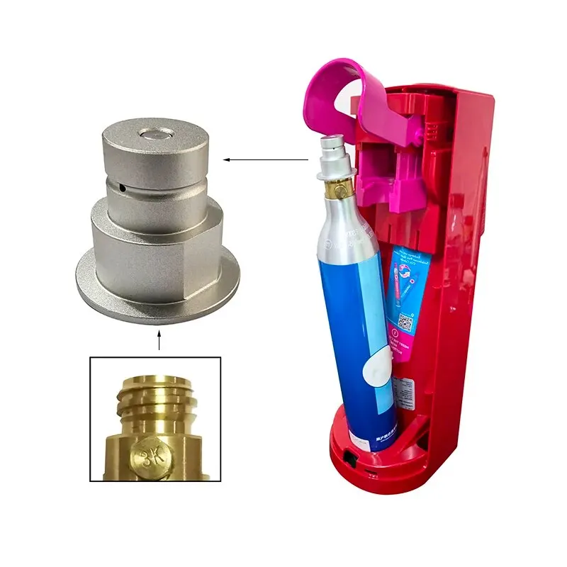 Terra DUO ART Adattatore a connessione rapida Accessori per acqua di soda Macchina per soda da CQC a CO2 Adattatore esterno Cilindro del serbatoio