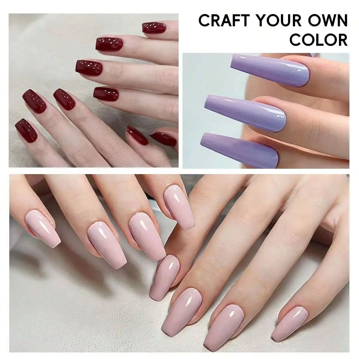 6개입 누드부터 레드까지 젤 폴리쉬 세트, 오래 지속되는 고광택 살롱 품질 UV/LED 소프트 젤, 네일 아트 애호가에게 완벽