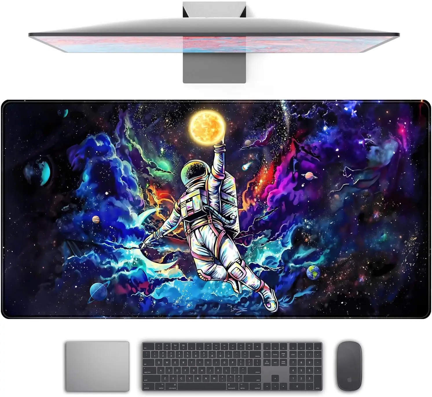 

Коврик для мыши Astronaut Desk Space для мальчиков — игровой коврик для мыши Galaxy, прошитые края