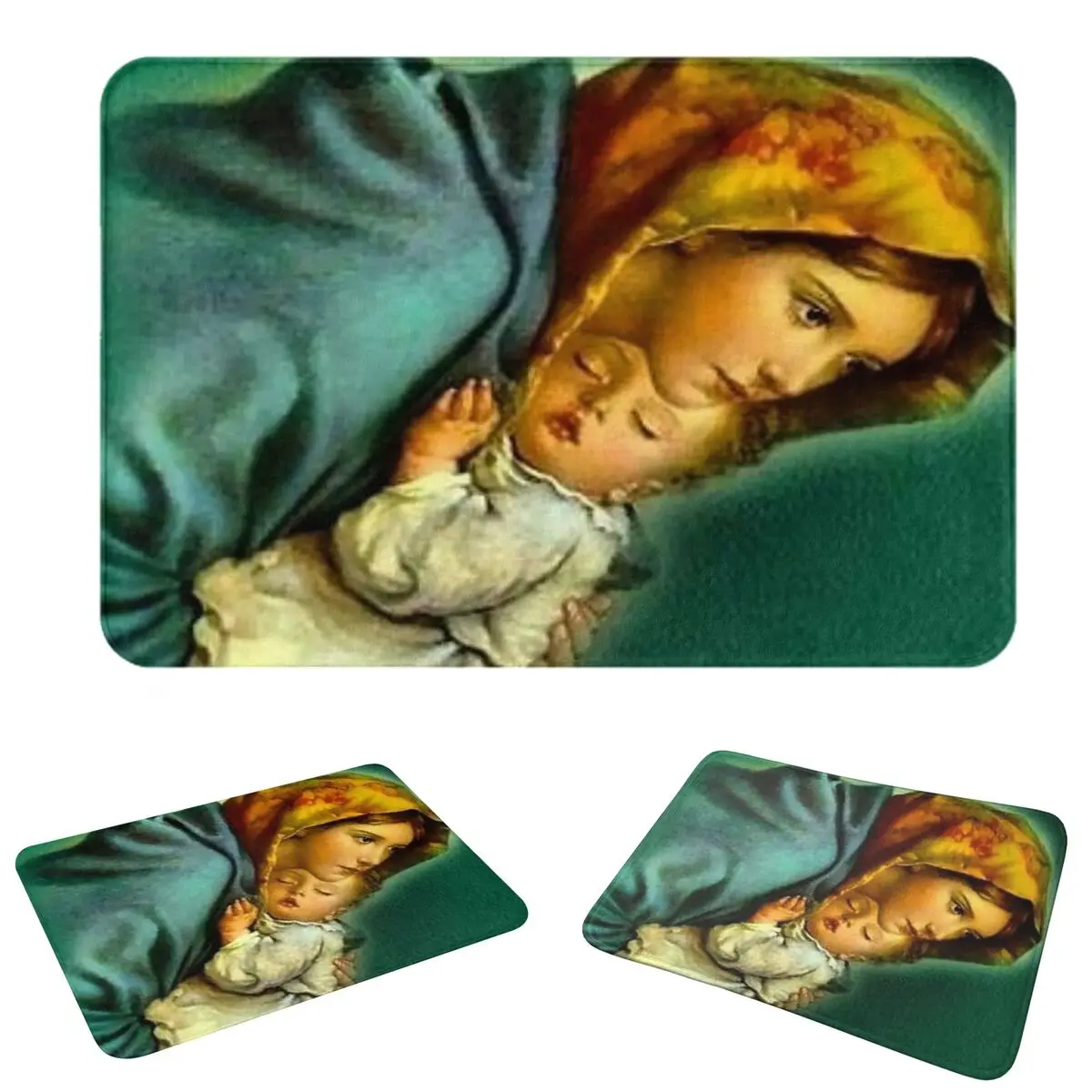 Our Lady Of Guadalupe Virgin Mary Mexican Doormat Dust-proo Carpet Rug Kitchen Entrance Home Floor Mat for Bathroom Footpad Mats
