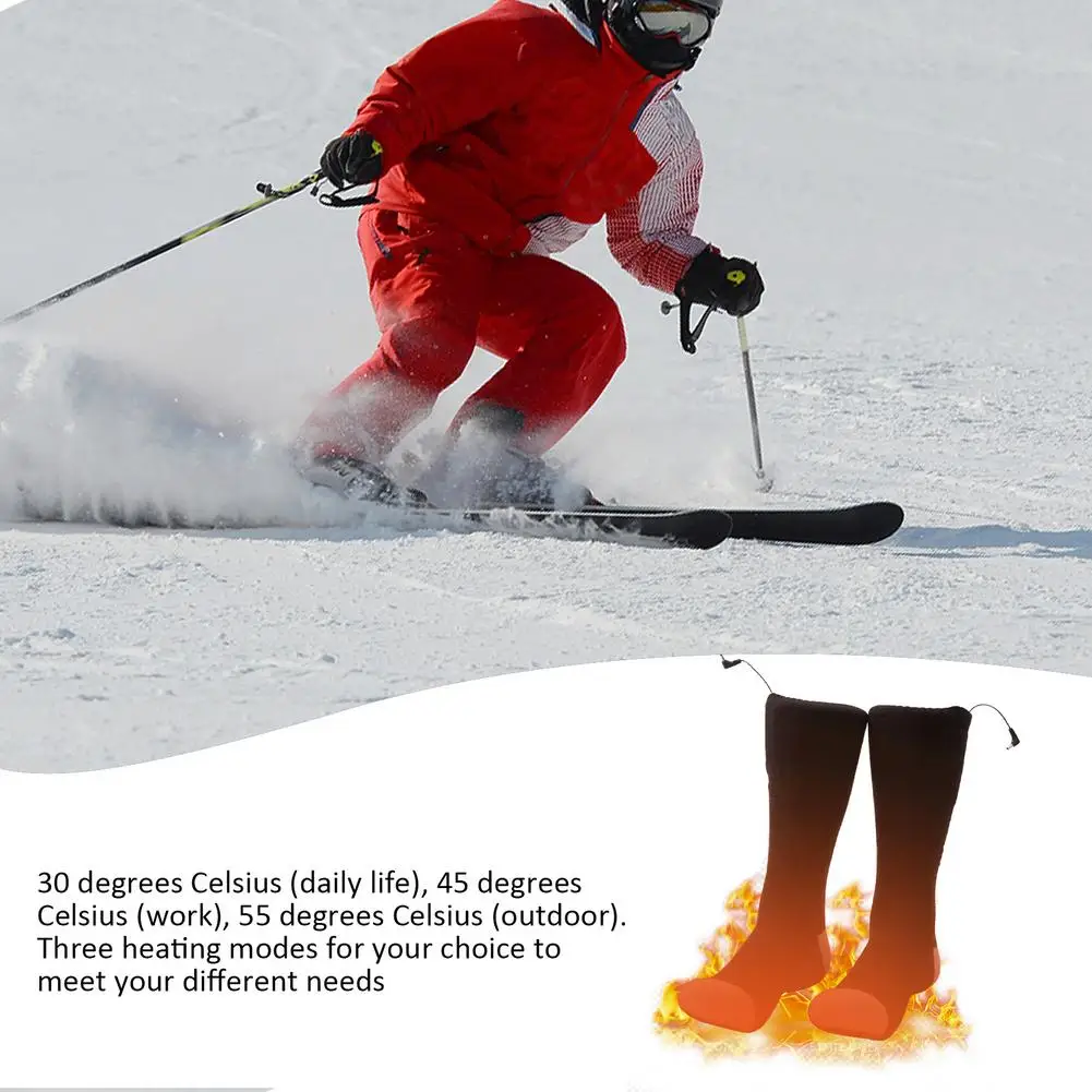 電気加熱ソックスは、調節可能な設定で暖かさを高め、快適な着用感を実現し、オールシーズン対応で、屋内外での使用に最適です。