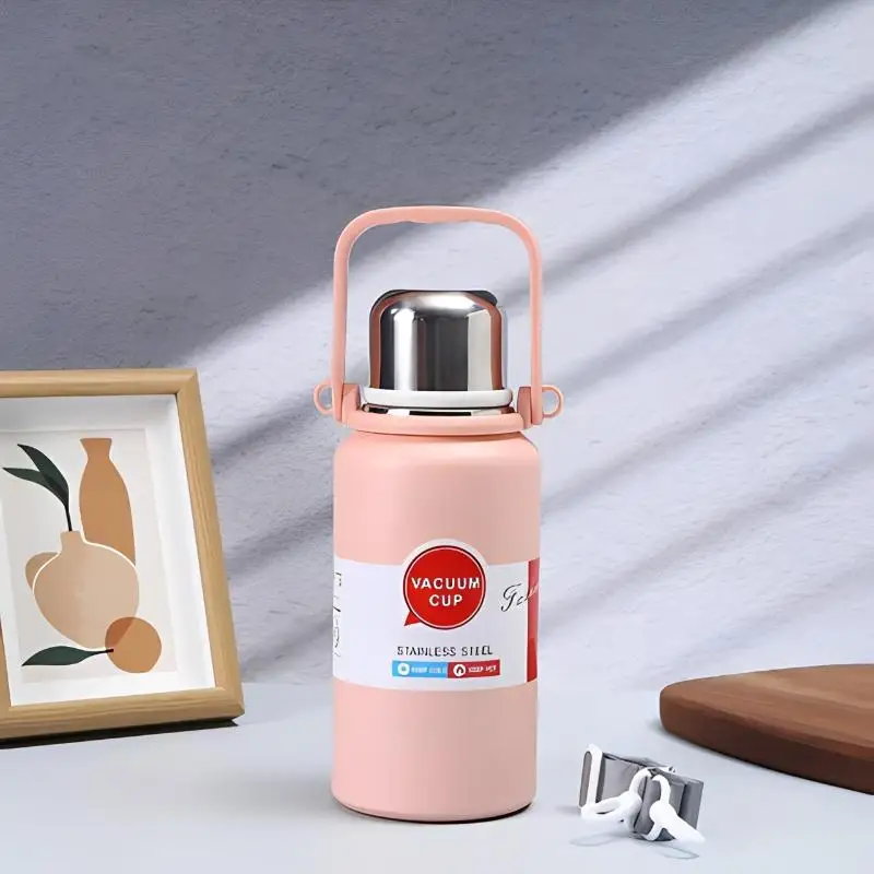 304 Stainless Steel Thermos Flask 1200ml 306 Stainless Steel Lid Durable Heat Retention for Outdoor Backpacking Trip