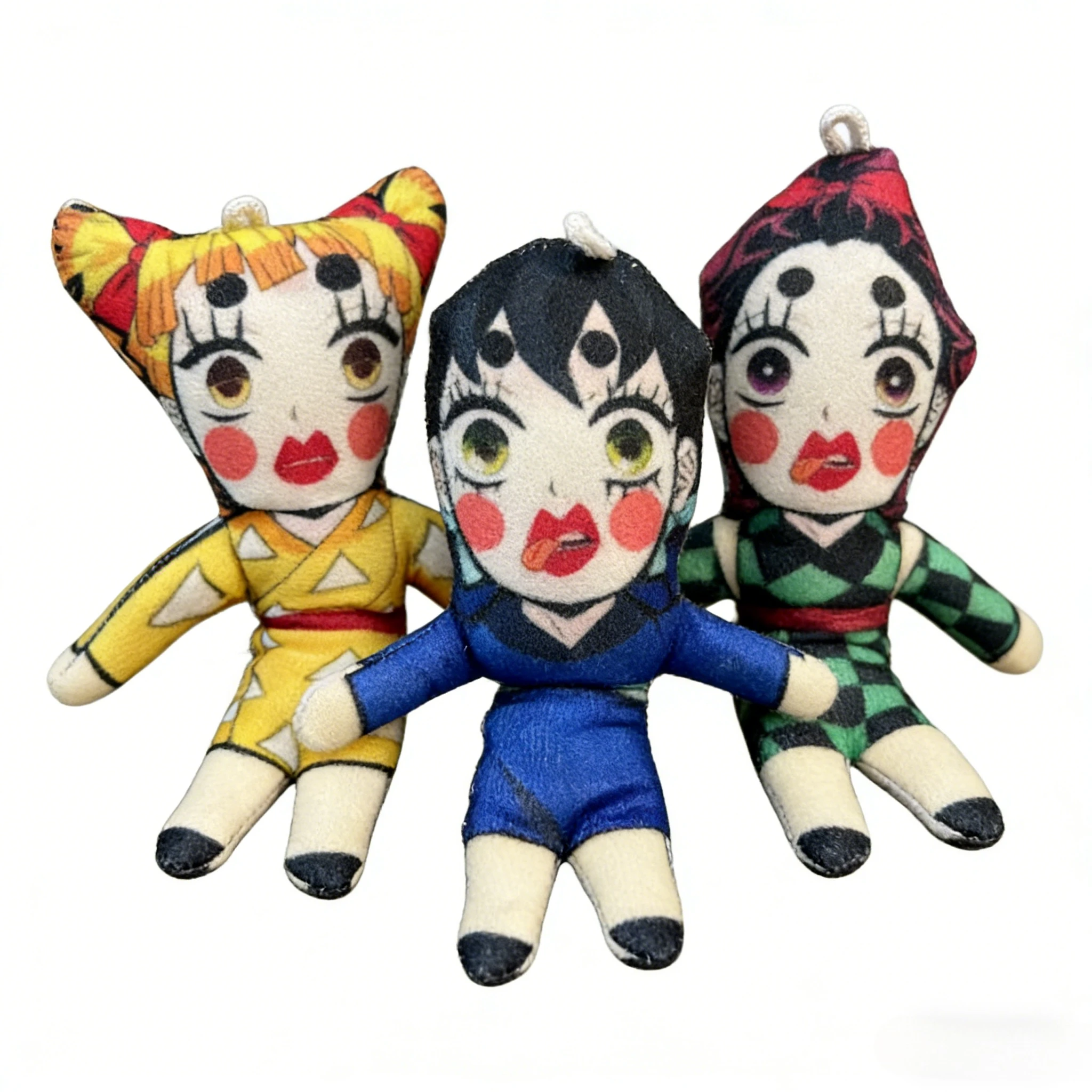 

Плюшевая кукла-фигурка 10 см по аниме «Клинок, рассекающий демонов»: Трио из Зеницу и Иносуке (версия Entertainment District) с встроенным проволочным каркасом