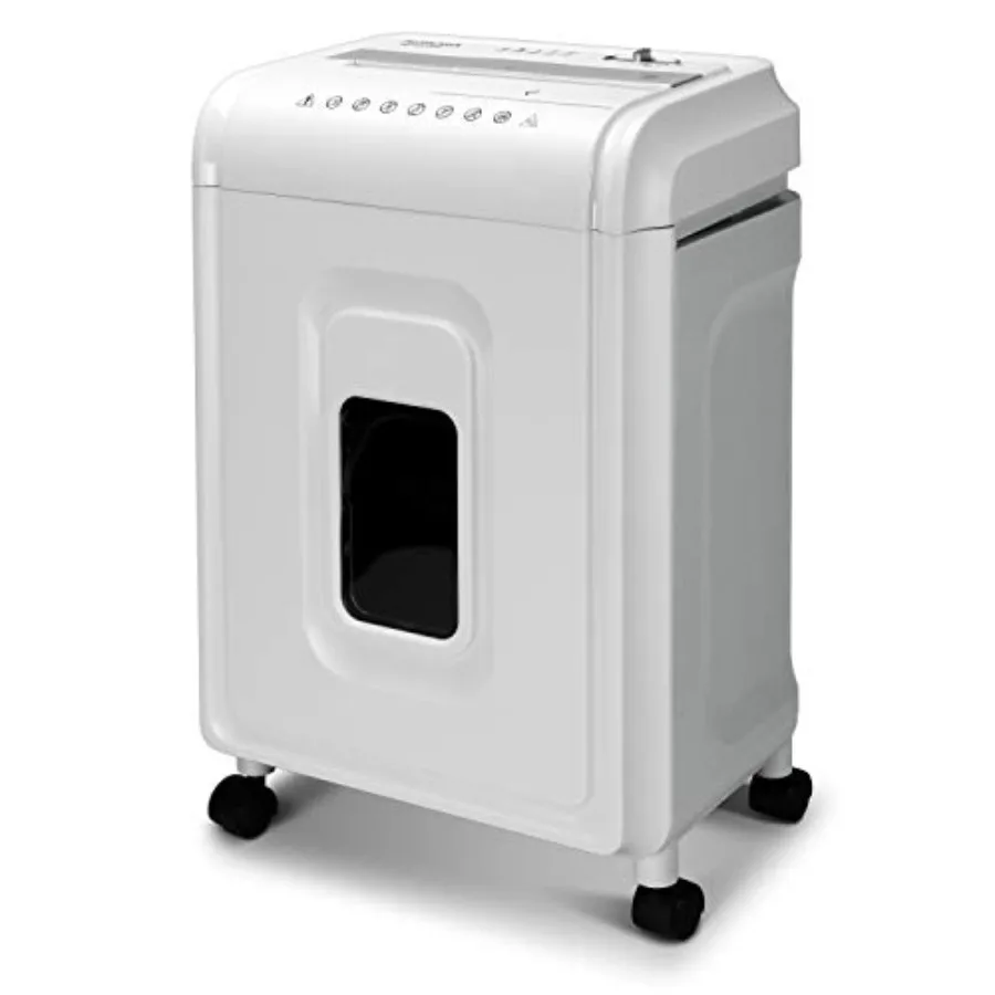 

High-Security 8-Sheet Micro-Cut Paper CD/DVD and Credit Card Shredder White/Gray