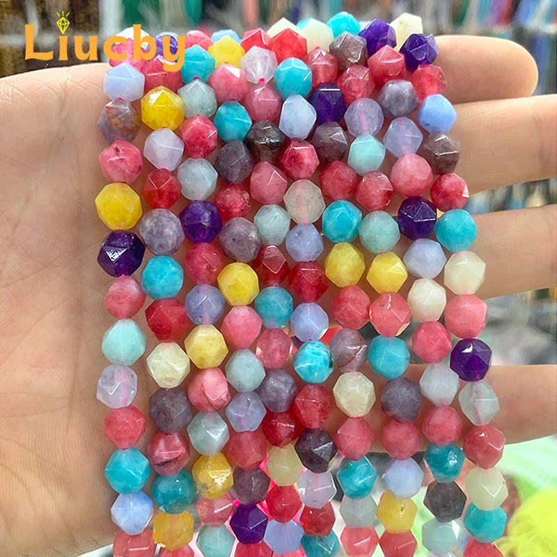 Faceted White stone mixed colors diamond Beads For Jewelry Making DIY Fashion woman Accessories decoration Crafts 15