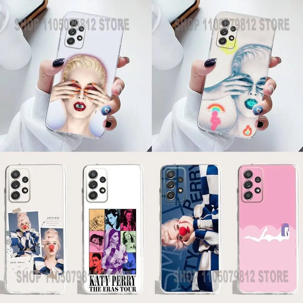 

K-Katy Witness Smile Perry Phone Case Silicone For Samsung S30,23,21,22,20 FE lite,S10,9,PIus Note20ultra Soft Transparent