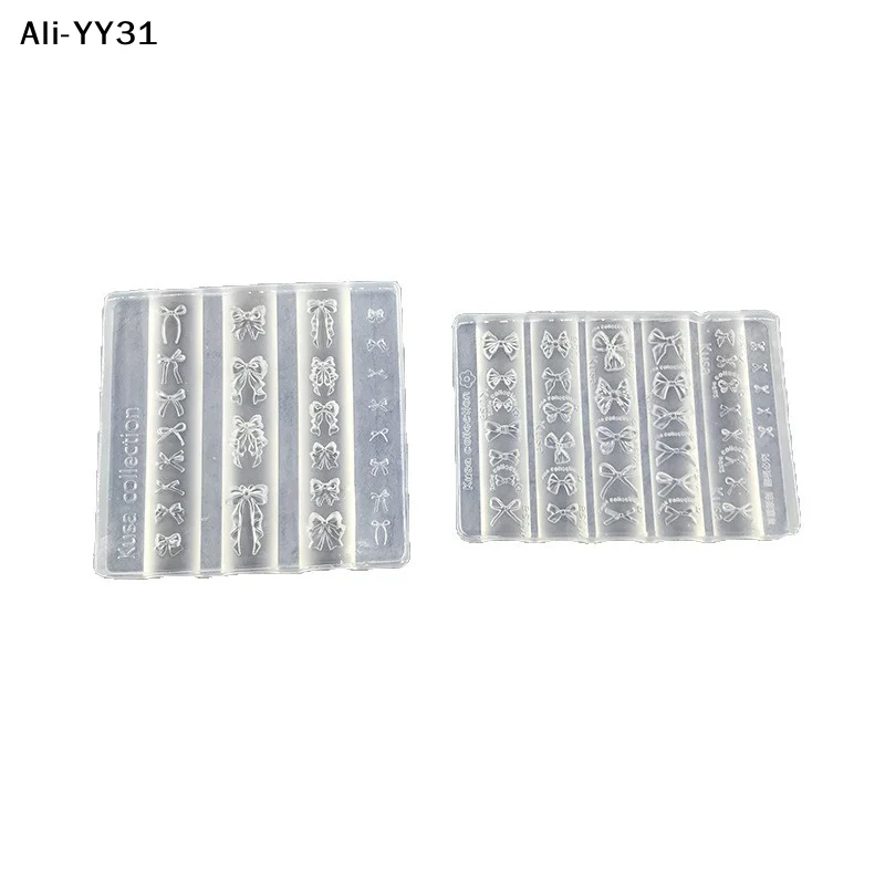 

【GY】3D Bowknot Silicone Nail Mold Mixed Sized Shaped Bow Soft Stamping Plates Kawaii Ballet Bow DIY Manicure Art Mould Tools
