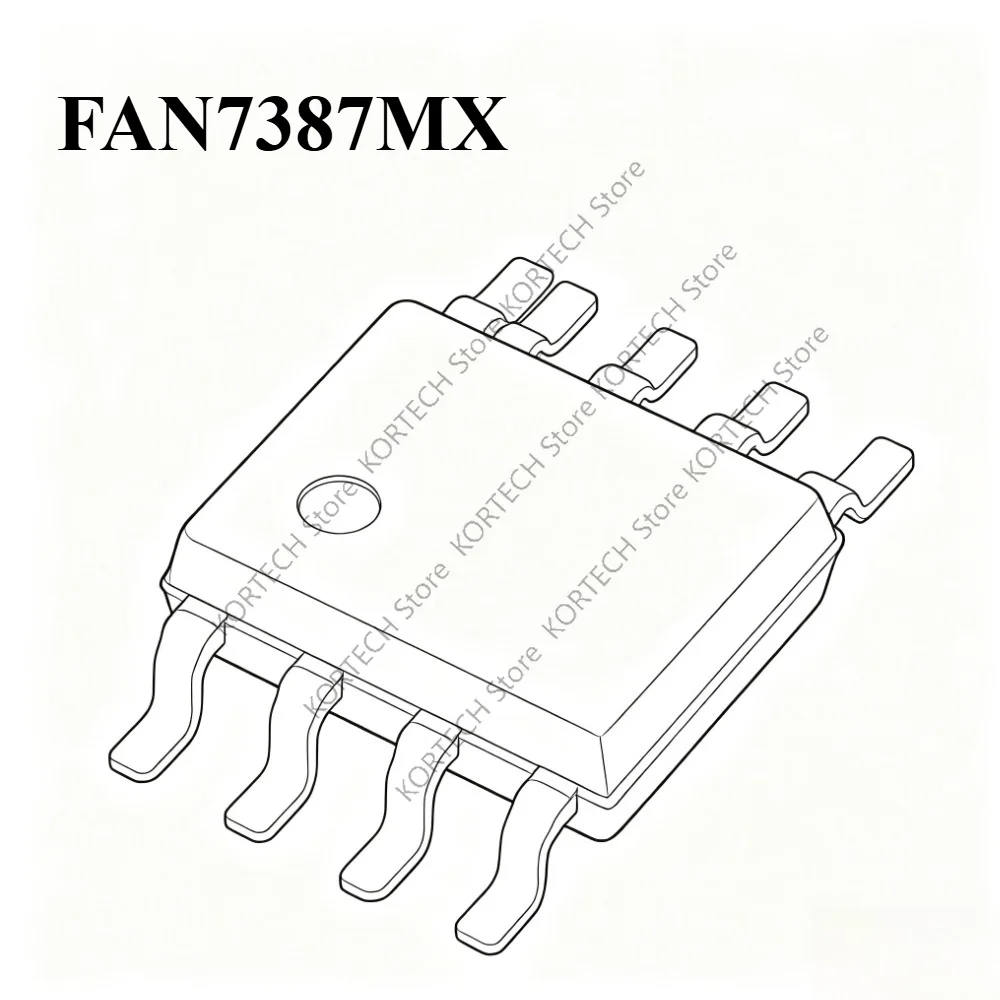 10pcs/Lot Brand new original  FAN7387MX FAN7387 7387 SOP-8 Power IC Chip