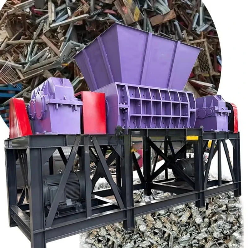 Low Price Double Shaft Shredder Scrap Metal Crusher Aluminum Shredding Scrap Metal Shredder Machine  Customized High Quality