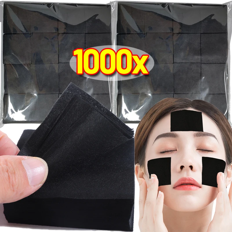 Bamboe Houtskool Nat Kompres Wattenschijfjes 200/1000 Stuks Wegwerp Zwarte Make-Up Remover Pads Gezichtshuid Veeg Schoonmaken Wattenschijfjes
