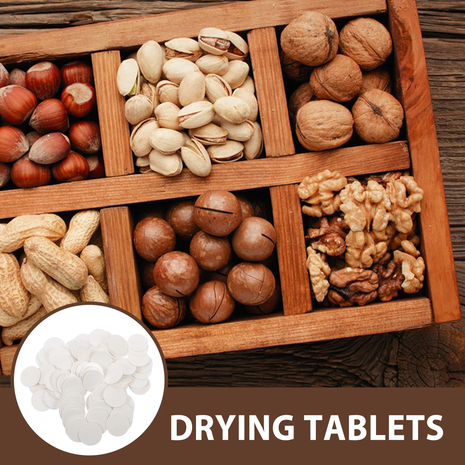 

100Pcs Plant Fibre Drying Sheet Moisture Absorbers for Food Jars Desiccant Dehumidification Supplies Closets Study Areas