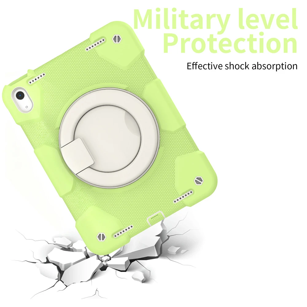 Heavy Duty Rugged Case For Apple iPad 2021 2020 Air 11 2024 2025 10th 11th Gen 360° Rotating Shockproof Protective Tablet Cover