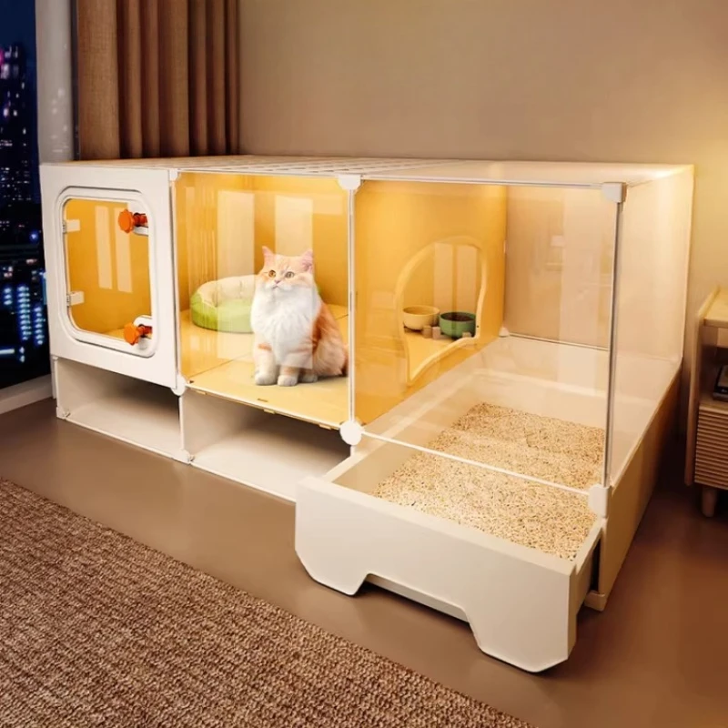 

Cat cage cat nest cat toilet integrated household indoor kitten house cabinet