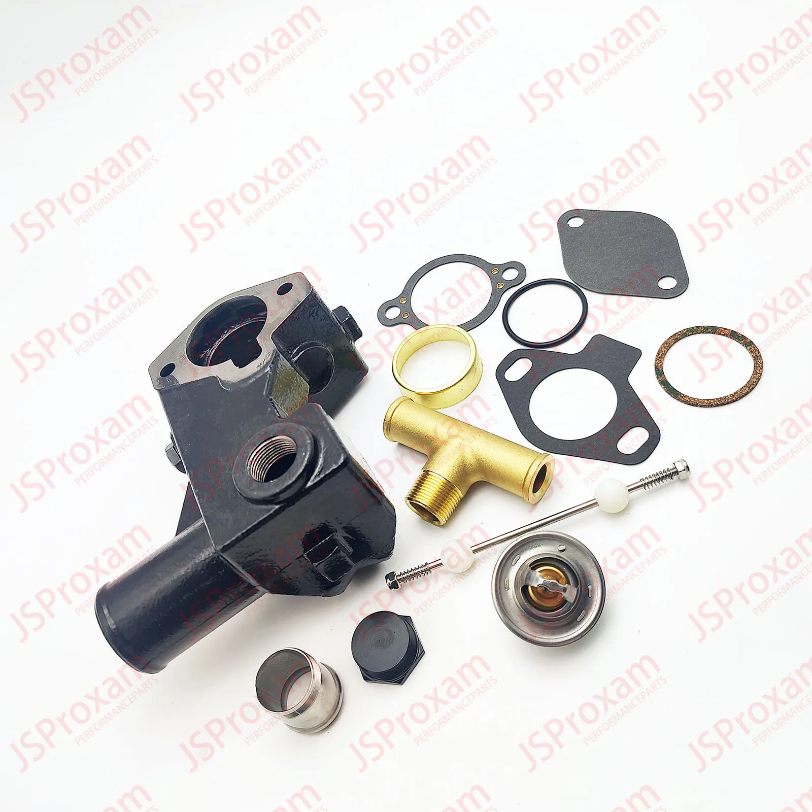 8M0061381 87290A4 Replaces Fit For Mercruiser 807252Q4 305 5.7 5.7l 5.0l 305 350 5.0 Thermostat Housing Kit Tee Valve