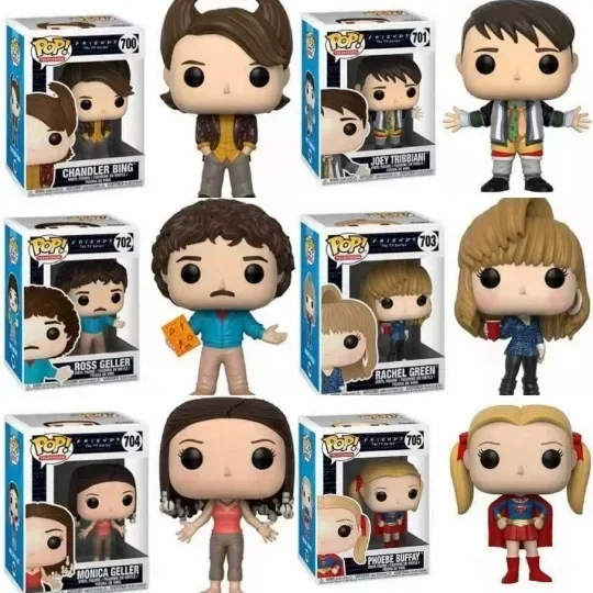 Funko FRIENDS TV CHANDLER BING JOEY TRIBBIANI RACHEL verde PHOEBE BUFFAY MONICA ROSS GELLER figuras de juguete de acción modelo Juguetes