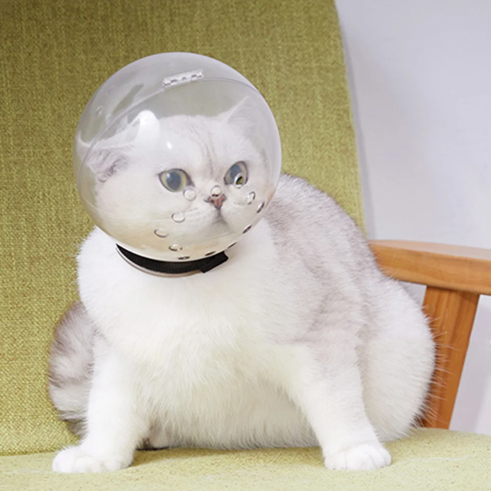 

1Pcs Breathable Cat Collar Transparent Protective Head Cover Anti-Bite Lightweight Outdoor Decorative Pet Supplies Resistant