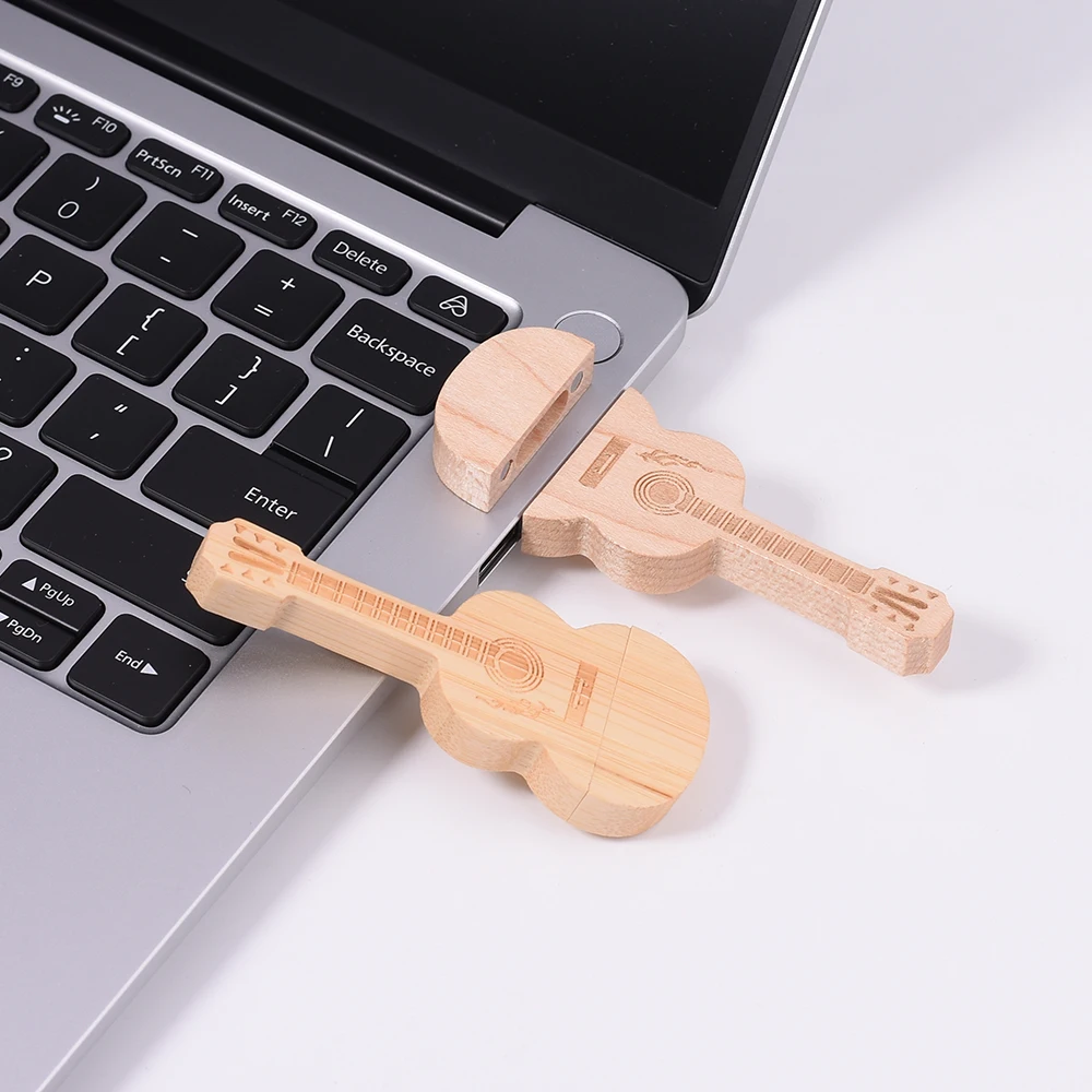 USB-флеш-накопитель для гитары из кленового дерева, 128 ГБ, 00% реальная емкость, 64 ГБ, бесплатный индивидуальный логотип, ручка-накопитель, 32 ГБ, креативный подарокMaple w