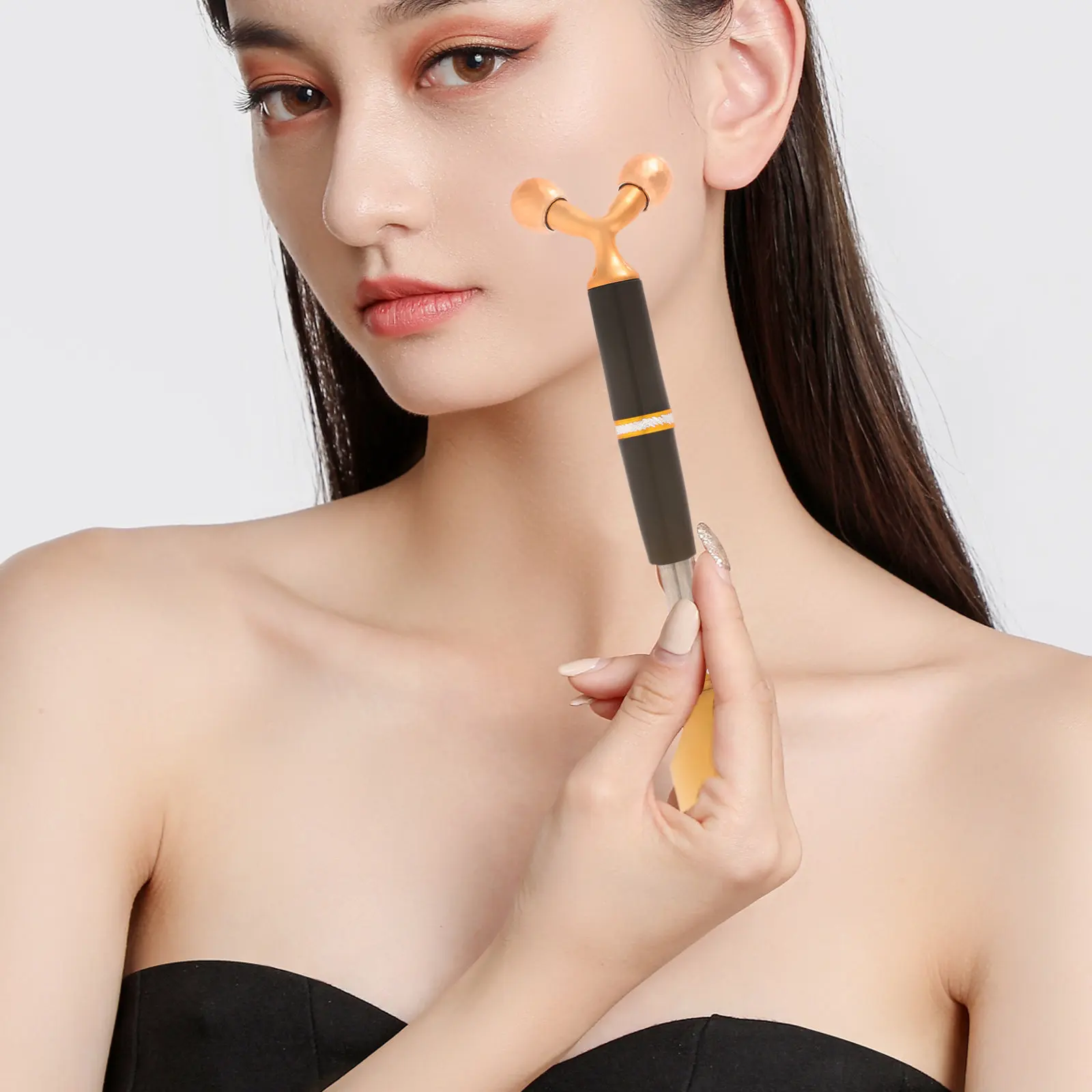 Extendable Back Scratcher with Roller Facial Massage Anti Itch Stick Practical Tool for Family Friends Back Scratcher