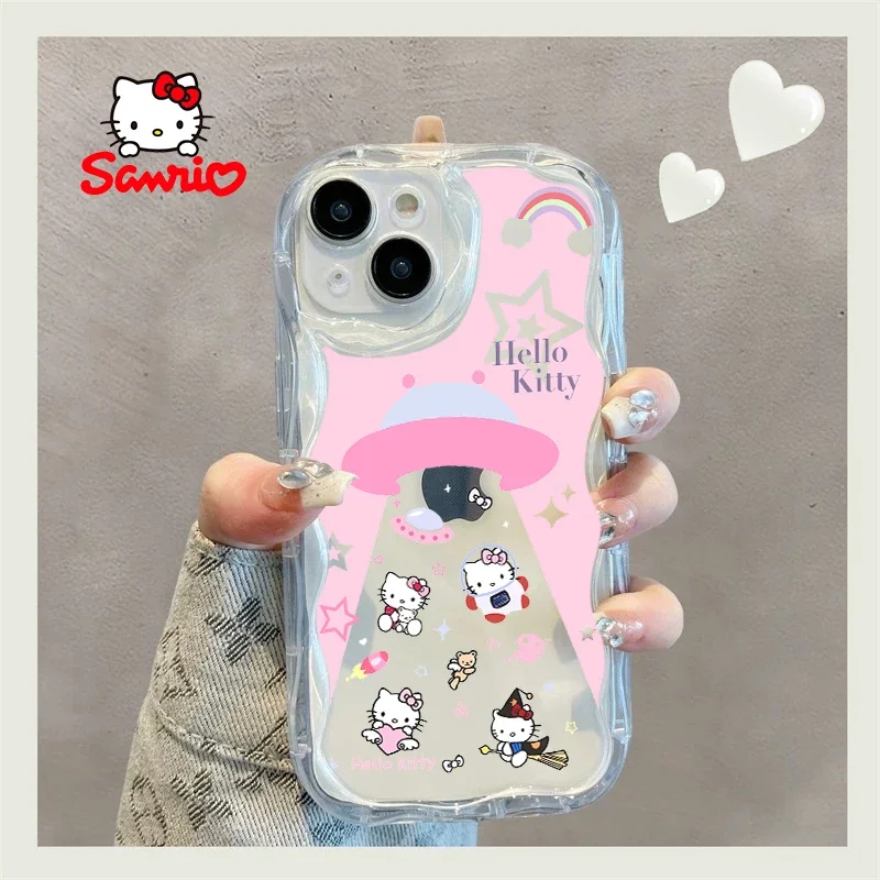Kitty Cat Funda para iPhone 16 Funda para teléfono para niñas My Melody Accesorio lindo Carcasa para teléfono móvil Regalo de Hello Kitty