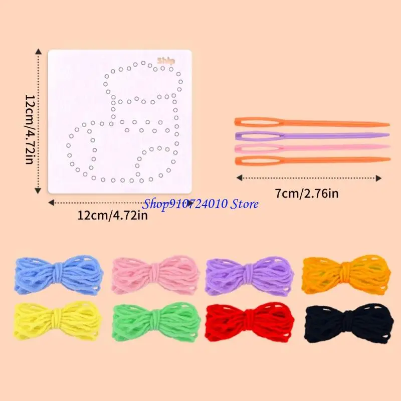 77HD Educational Non -Tare Fabric Craft Kits com cordas coloridas para a criatividade para crianças e desenvolvimento motoras