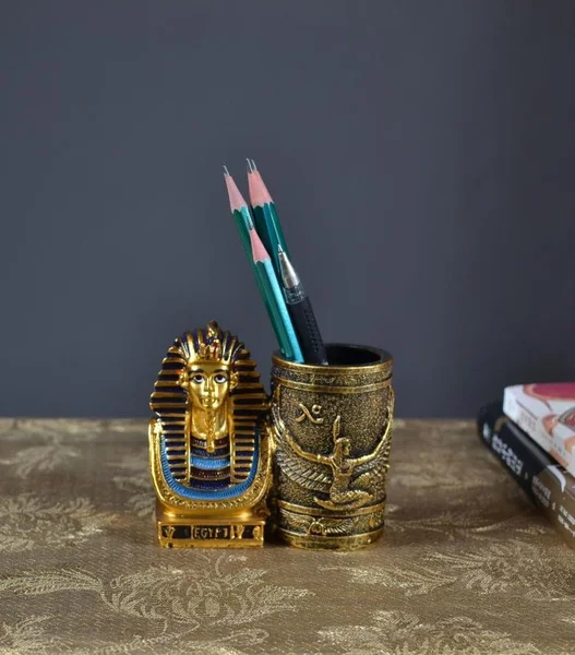 Creative pen holder Egyptian pen insert home study desk decoration gift Pharaoh pen holder office decoration