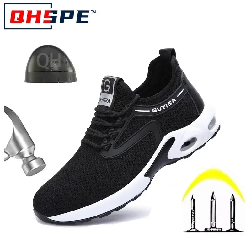 European Standard Steel Toe Safety Shoes Anti Smash Anti Puncture Sports Work Boots Breathable Comfortable Protective Footwear