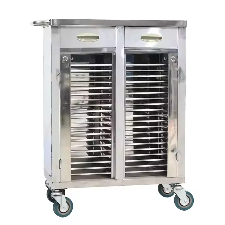 Medical Hospital Furniture  Dressing Dirty Solid Linen Laundry Trolley Portable Dressing Trolley