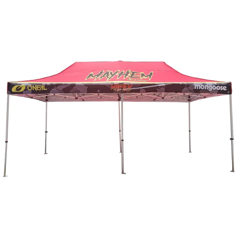 10*20 FT Event Gazebo Tent Summer Beach Tents Customized Logos Full Scale Printing Hexagonal Aluminum Frame With Wheel Bags