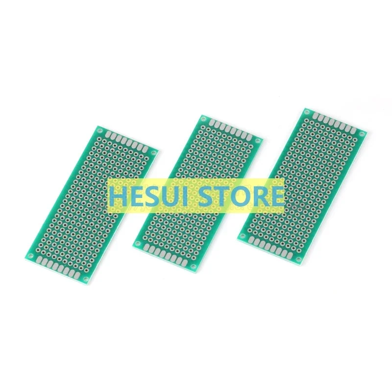 Single-side tin-spraying board 2.54MM spacing 3*7CM universal experimental  glass fiber green oil  board