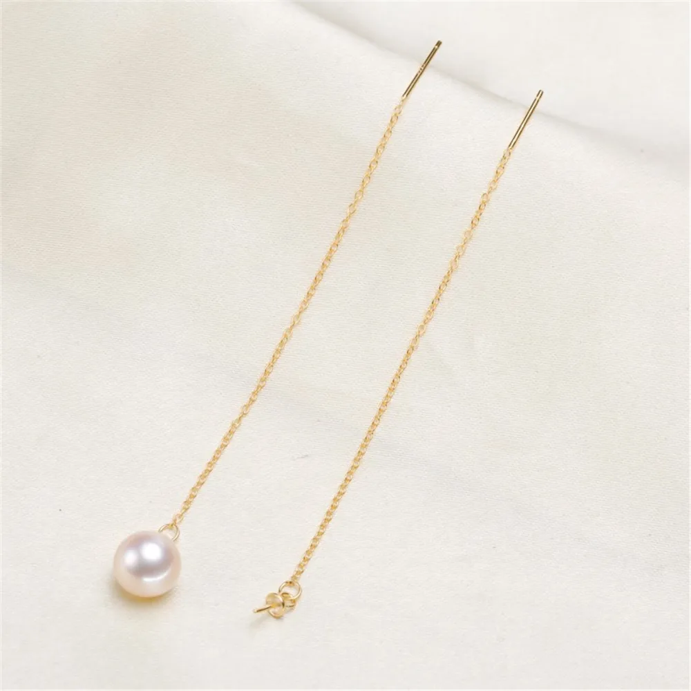 

Pearl Ear Wire DIY Pearl Accessories Empty Tray S925 Sterling Silver Earrings Fit 7-10mm Perfect Round Oval Pearls E004