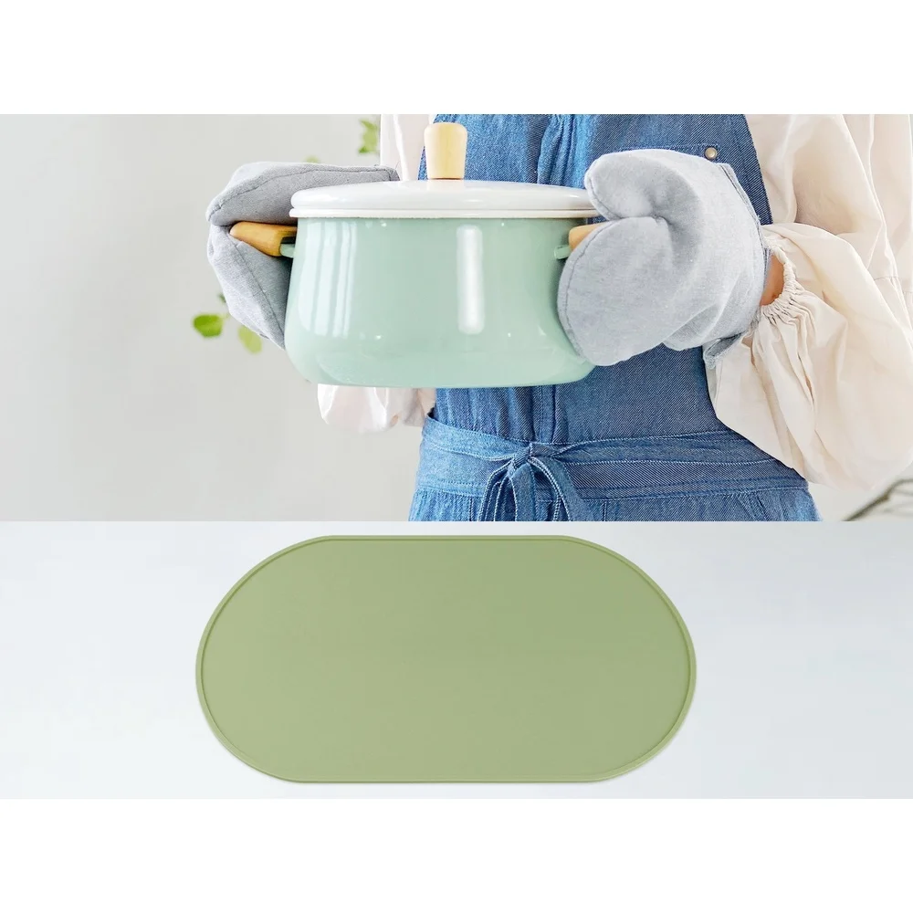 6 Pack Silicone Placemats Waterproof Non-Slip Table Protectors Easy Clean Durable Kitchen Dining Decor Home Restaurant