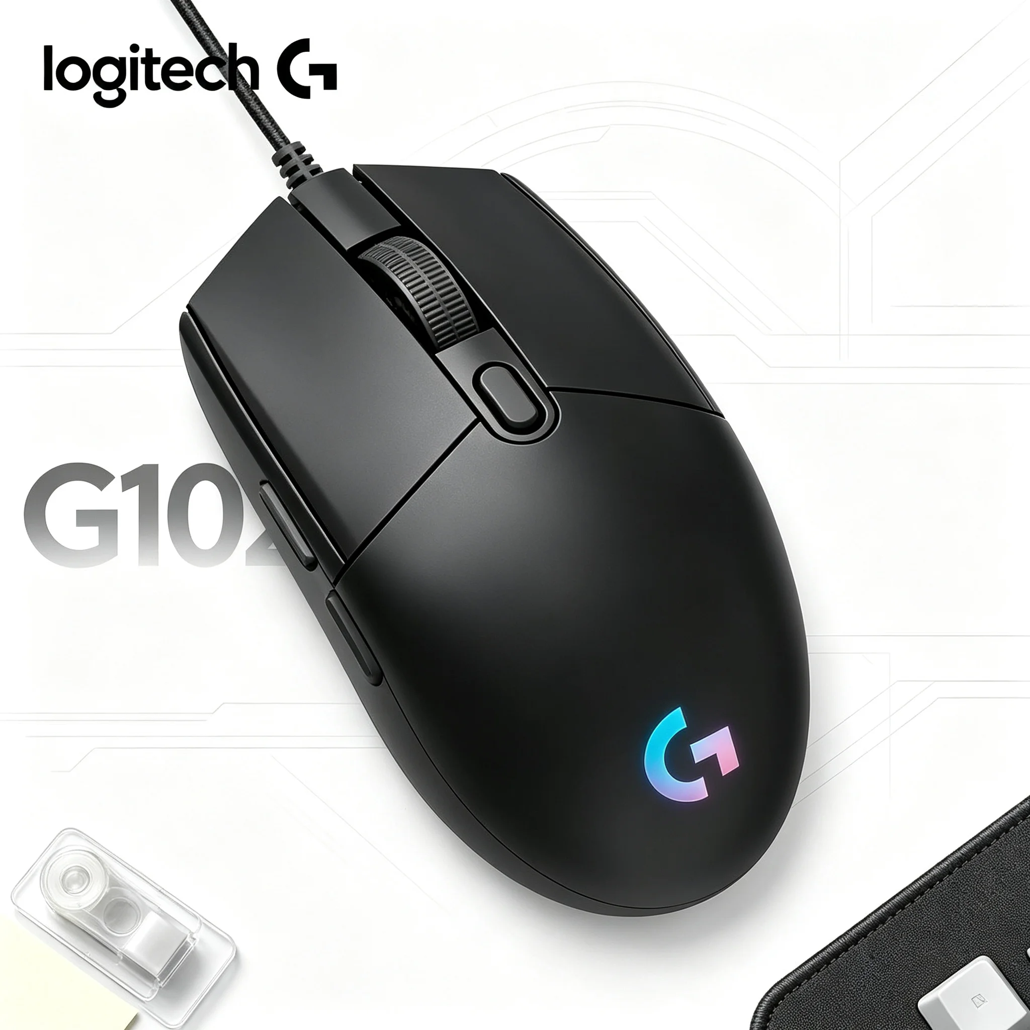 Logitech G102 USB Wired RGB Gaming Mouse On‑Board Memory Setting For CS2 Valorant PUBG Gamer And Office Desktop User