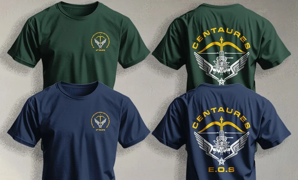 French Army Centaures 4th Special Forces Helicopter Regiment 4e RHFS T-shirt Short Sleeve Casual 100% Cotton Shift