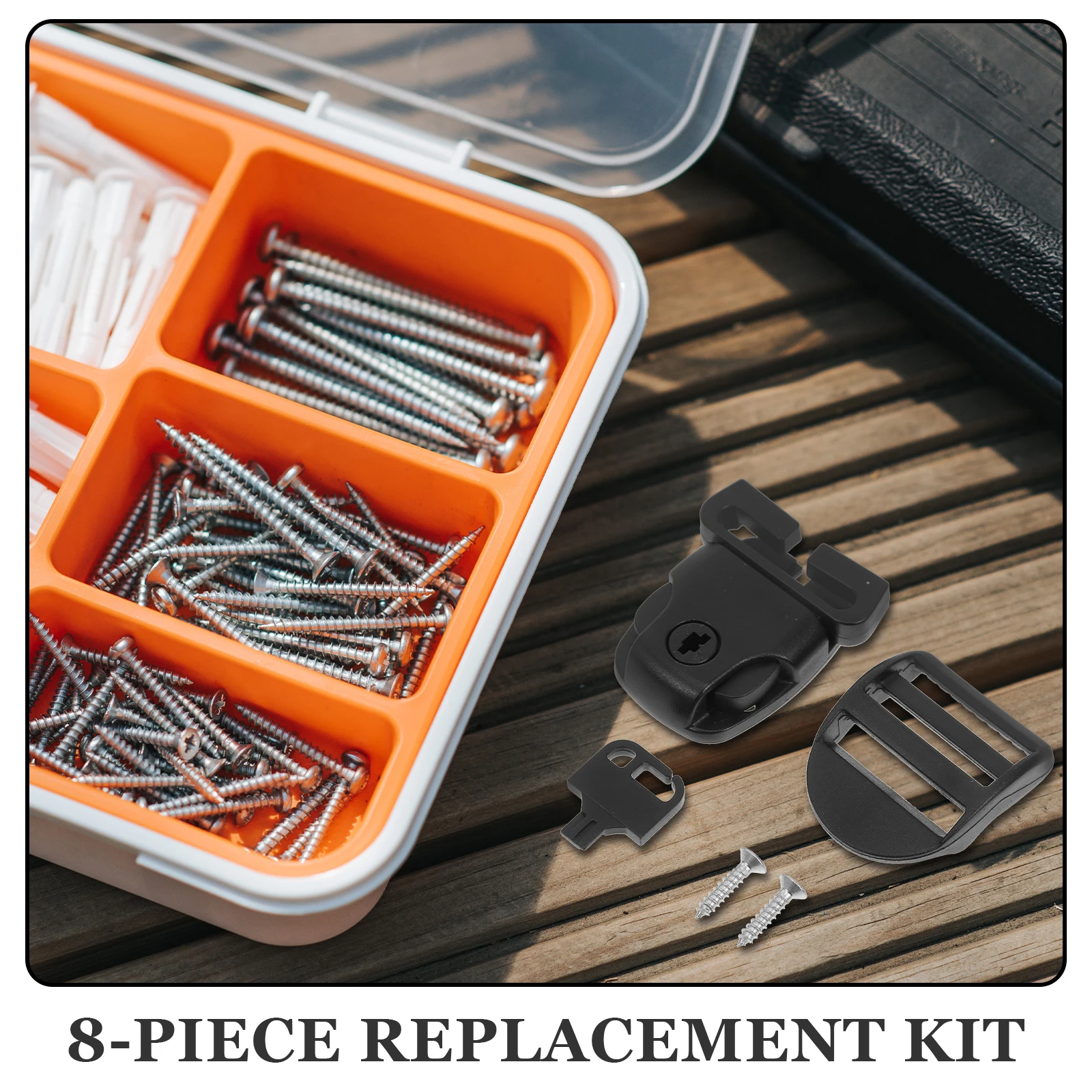 

8pcs Replacement Kit Durable Spa Clips Lock Buckle Repair Set For Hot Tub Cover Latch Wind Strap Security Easy Install