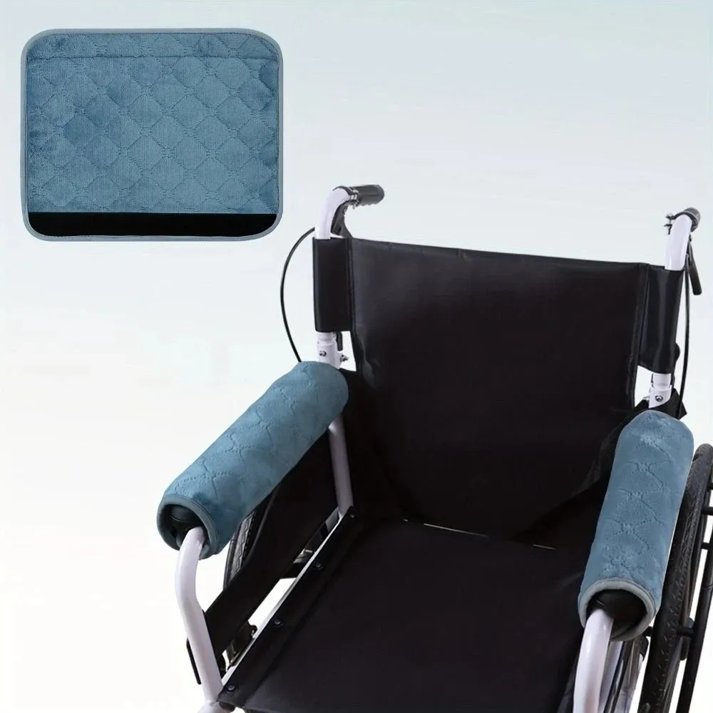 Soft Walking Aid Handle Gloves Solid Color Breathable Wheelchair Armrest Pad Washable Reversible Armrest Cushion