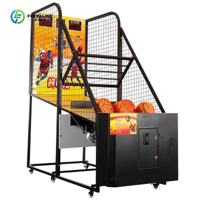 Coin Operated Basketball Hoop Arcade Game Scoring for Commercial Amusement Center Custom