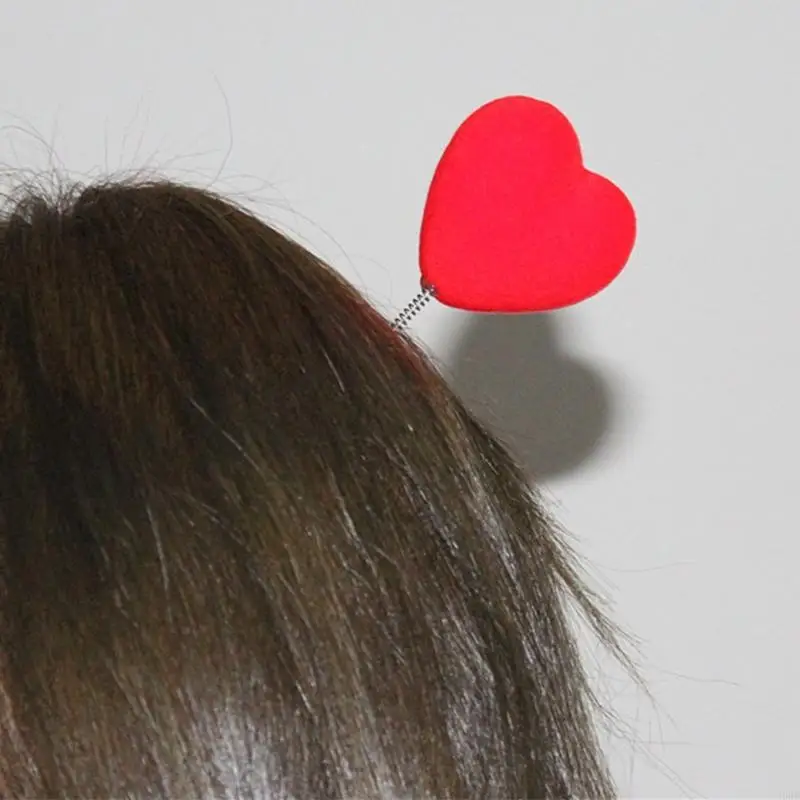 652F 3D Love Heart Hair Clip Plush Duckbill Clip Side Hairpin Valentines Day Festival Theme Hair Pin All Age Hair Decoration - Image 4