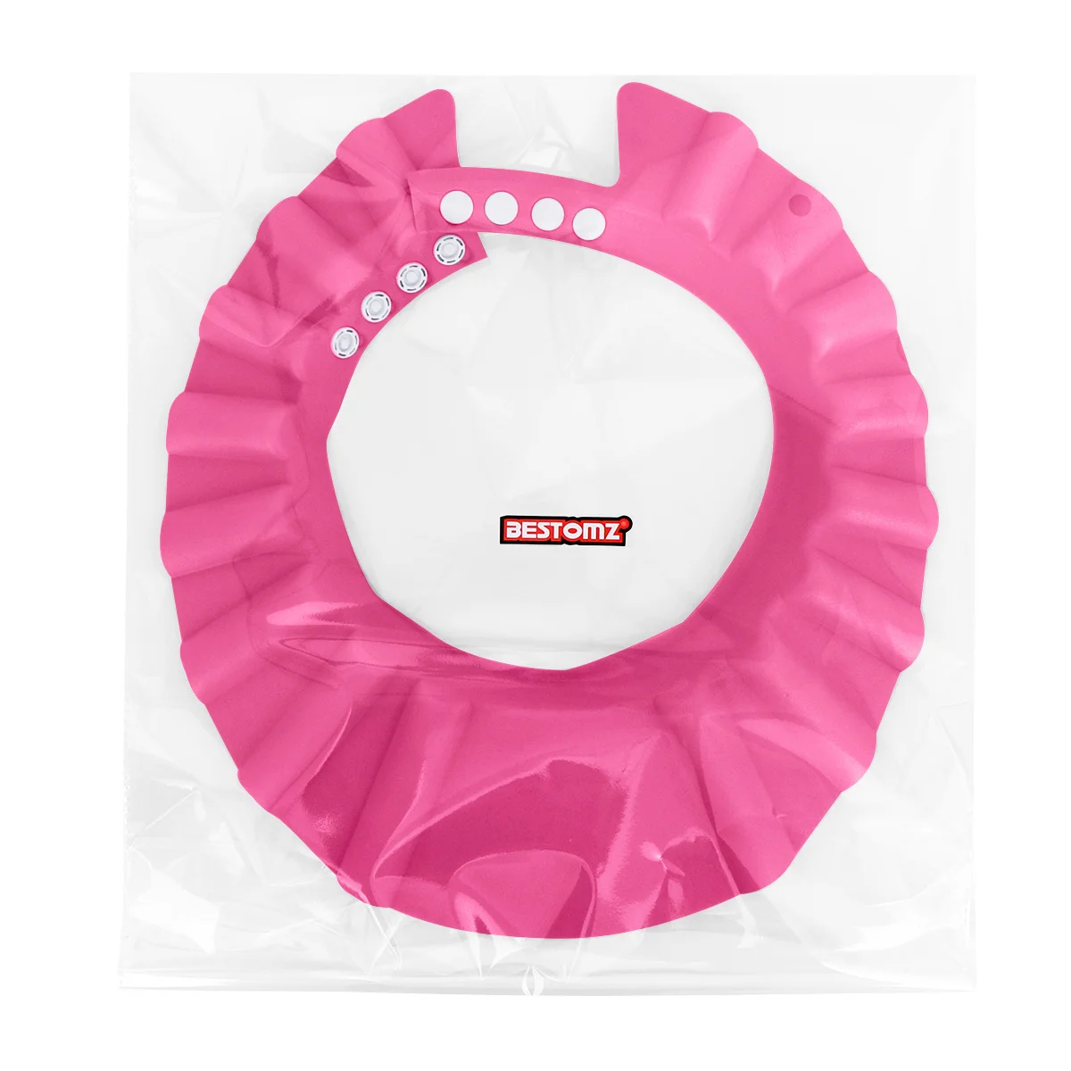 

Baby Adjustable Pink Shower Cap Protect Hair Eyes Ears Bath Wash Shield Infant Shampoo Shield Soft Lightweight Head