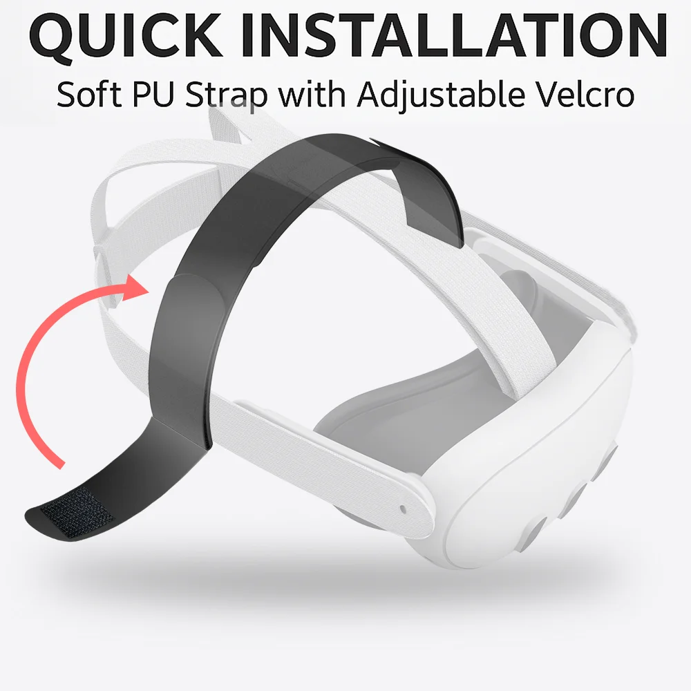 حزام رأس مريح لتخفيف الضغط من البولي يوريثان لـ Vision Pro / PSVR2 / PICO4 / Quest 3 ملحق وسادة تخفيف الضغط الناعمة القابلة للتعديل