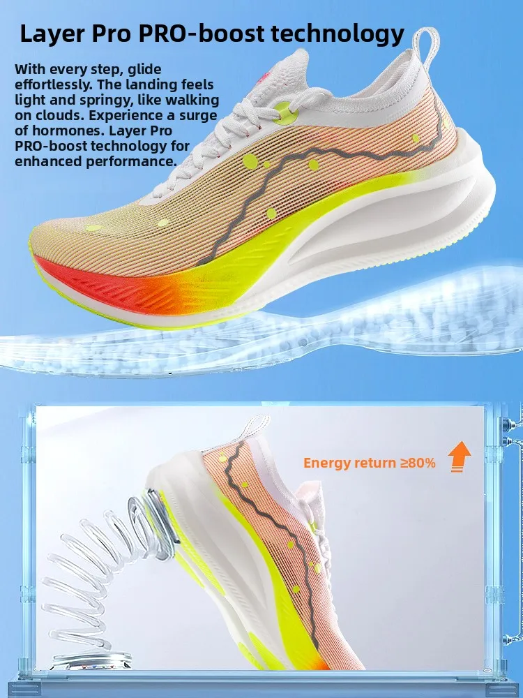 

IRUNSVAN Full-Palm Carbon Plate Sports oes New Spring Summer Athletic Testing Running oes Faionable Breathable Me