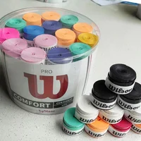 15/30 Piezas de Overgrips Wilson, Cinta de Agarre Antideslizante para Raqueta de Tenis, Banda Antideslizante para Caña de Pescar, Cinta Absorbente de Sudor para Mango de PU