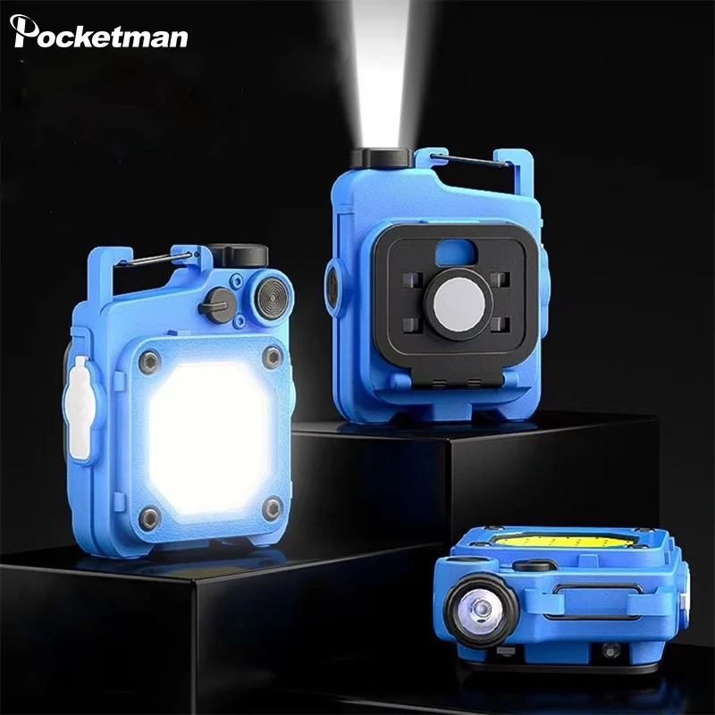 

Portable COB LED Work Light Mini Flashlight USB Rechargeable Emergency Lights Night Running Light Pocket Torch with Magnet