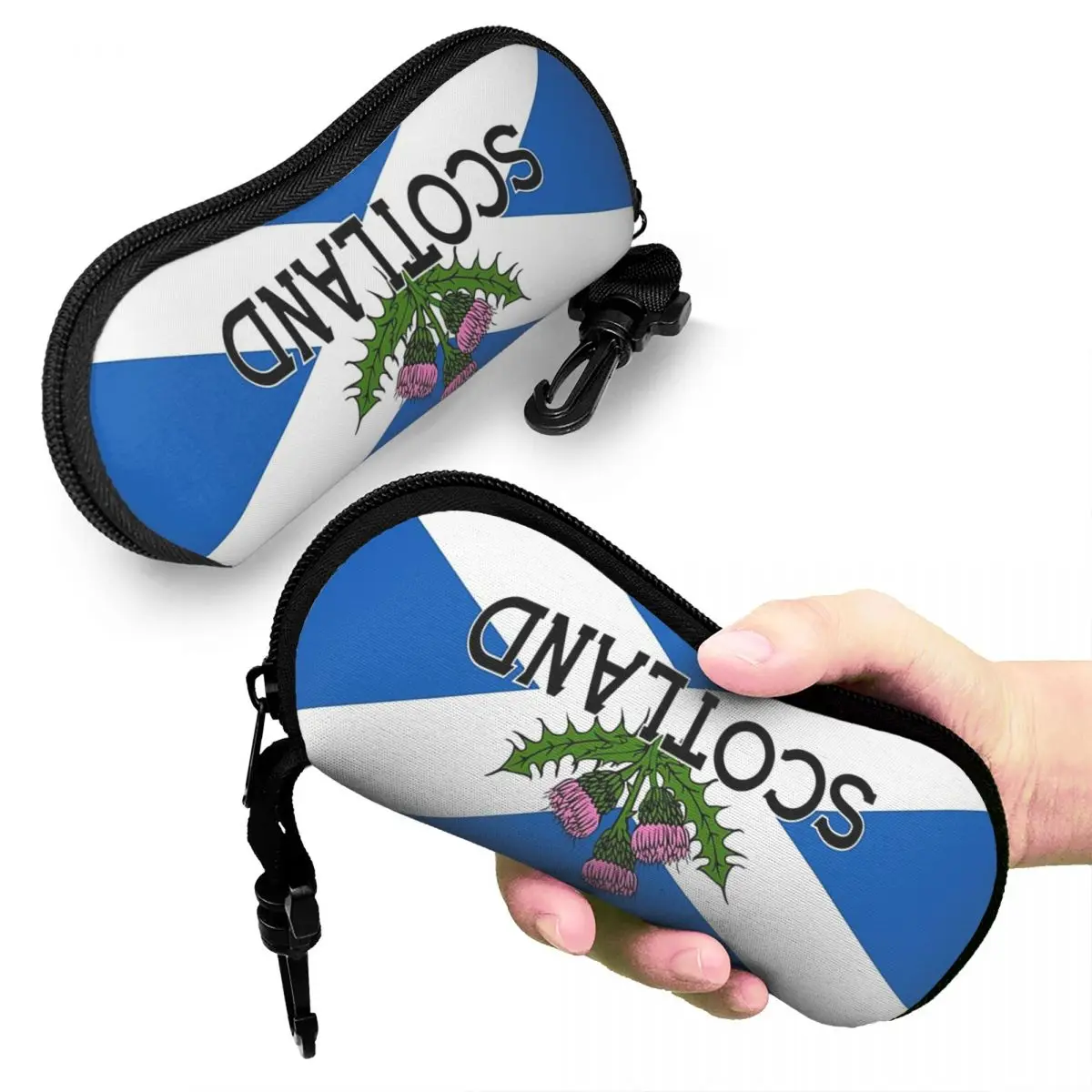 

Флаг Шотландии Сальней Шотландский Сент-Эндрюс Крест и Бросок Очки Футляр Коробка Для Солнцезащитных Очков Женщины Мужчины Мягкая Сумка Для Очков Чехол