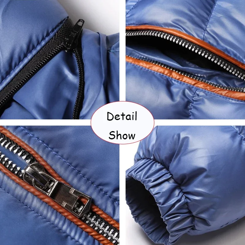 2024 New Winter Men Fleece Warm Solid Detachable Hooded Jacket Men Loose Outdoor Windproof Casual Fashion Style Jacket Male Coat