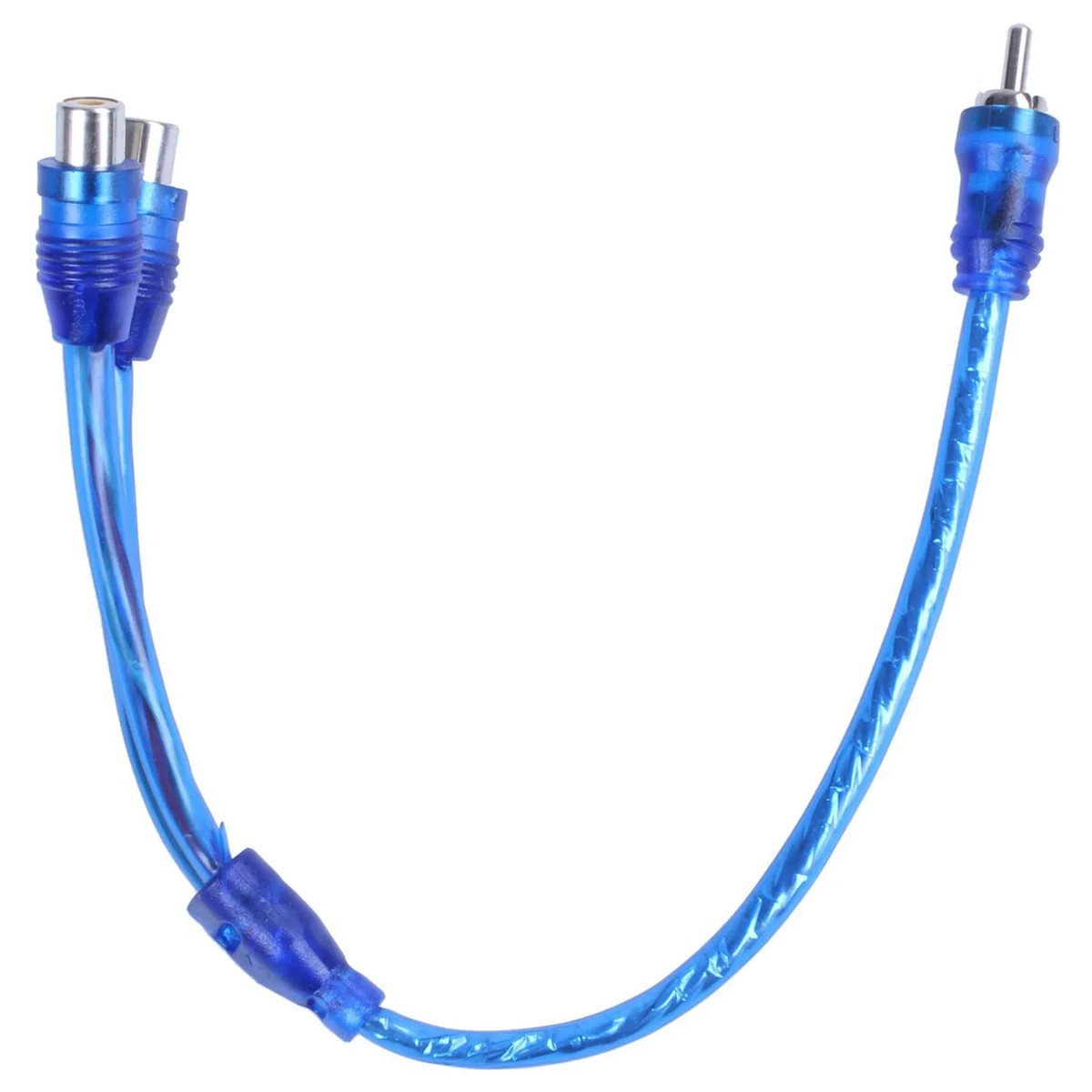 ABKM 2x RCA Phono Y Splitter Lead Adapter Cable 1 Male To 2 Female Car Connector 30cm
