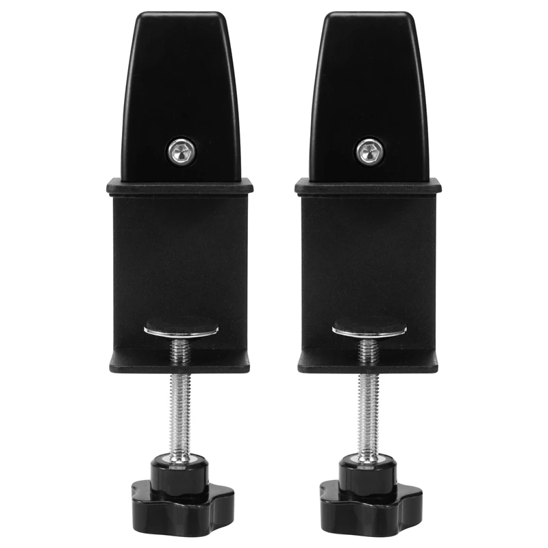 2 Pcs Office Desk Divider Clamp Privacy Screen Clip Holder Bracket Screen Baffle Clamp Partition for Table Clamp -Black