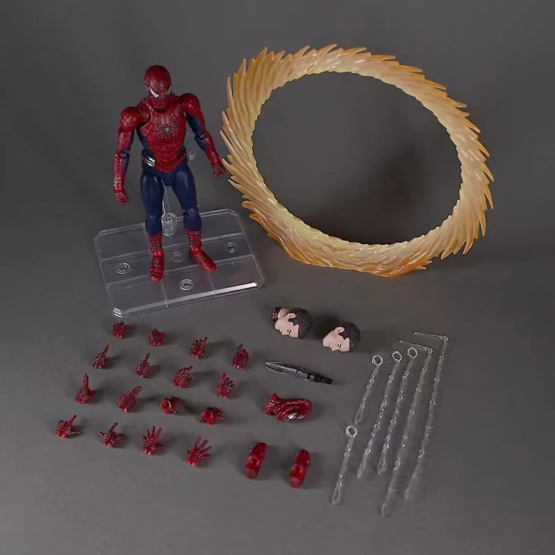 MAFEX No.241 Figura de acción de Toby Maguire Spider-Man - Modelo de juguete temático coleccionable de alta calidad