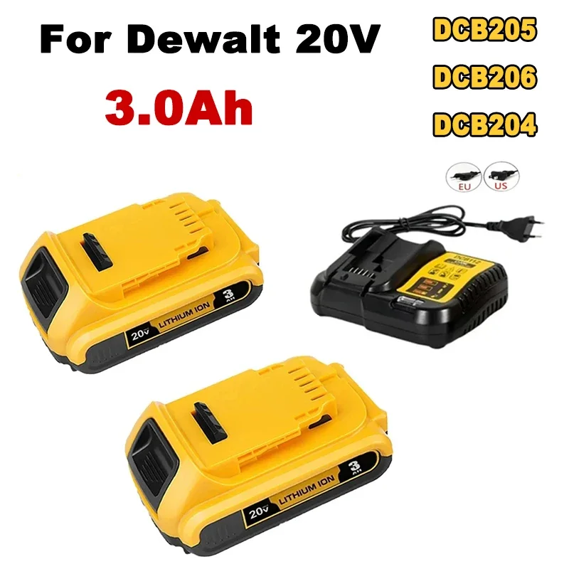 Li-ion Battery DCB203 18Volt 20V 3.0Ah For Dewalt Max Tools DCB205 DCB206 DCB204 DCB200 DCB182 DCB180 DCB230 DCD DCF DCG Series